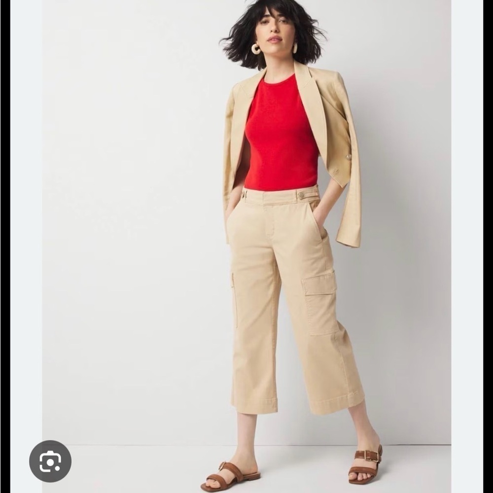 NWT White House Black Market High Rise Utility Crop Pants Size 10. - Picture 1 of 7